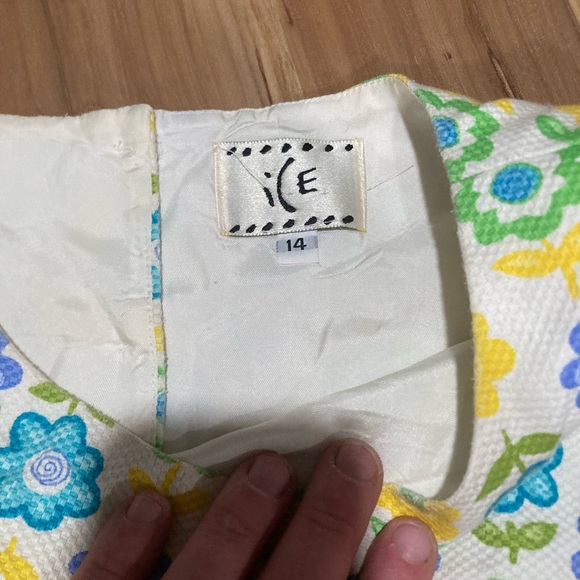 Vintage 60/70 Crop Top Button Back Closure Flower Power - Picture 3 of 3